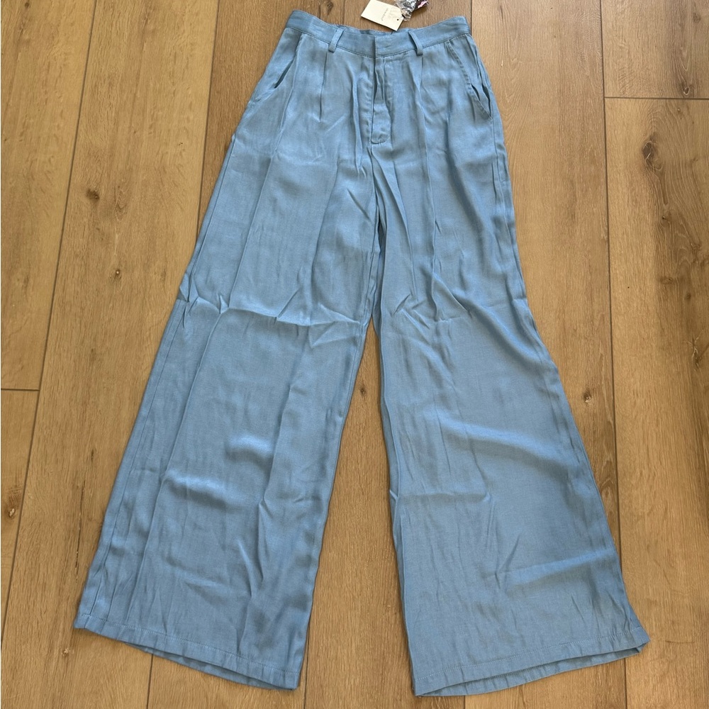 Idem Ditto Light Blue Wide-Leg Pants